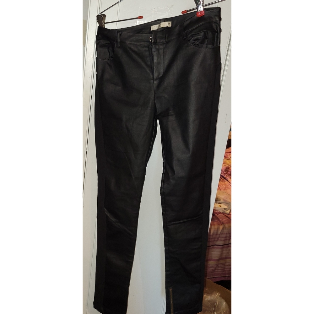 Faux leather pants